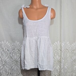 Girl and the Sun White Tank Top sz 6